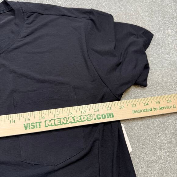 Free People Movement Tempo Oversized Boyfriend Tunic Pocket Tee Black Small - Picture 16 of 16